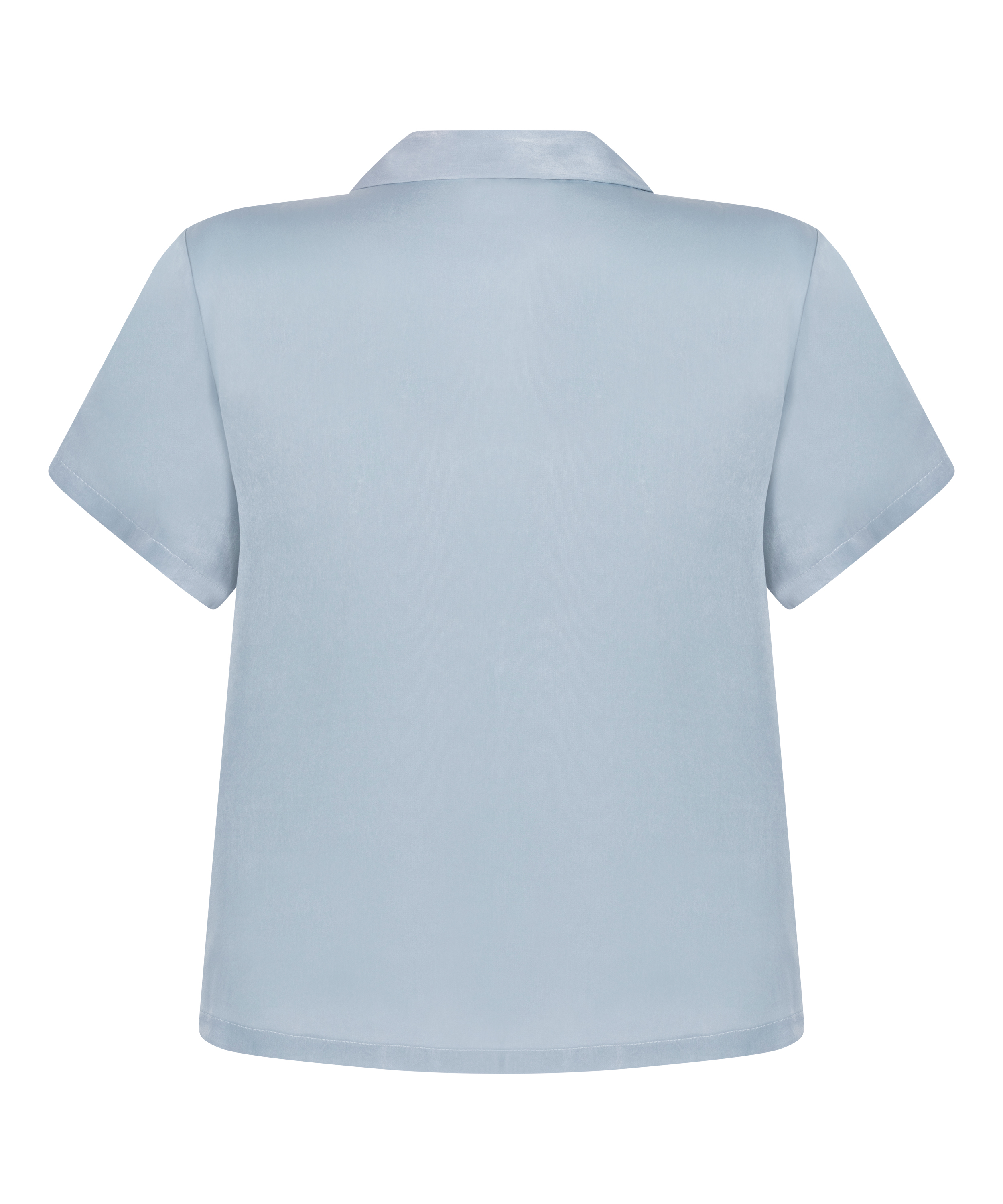 Chaqueta de manga corta de sat&eacute;n, Azul, main