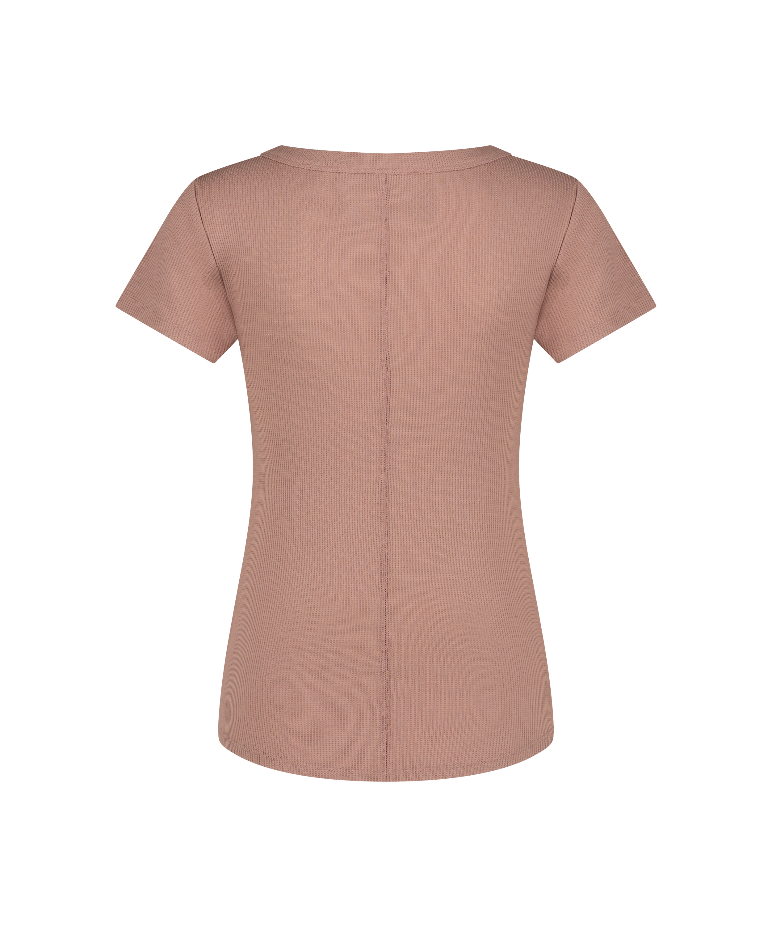 Top de pijama Henley, Marr&oacute;n, main