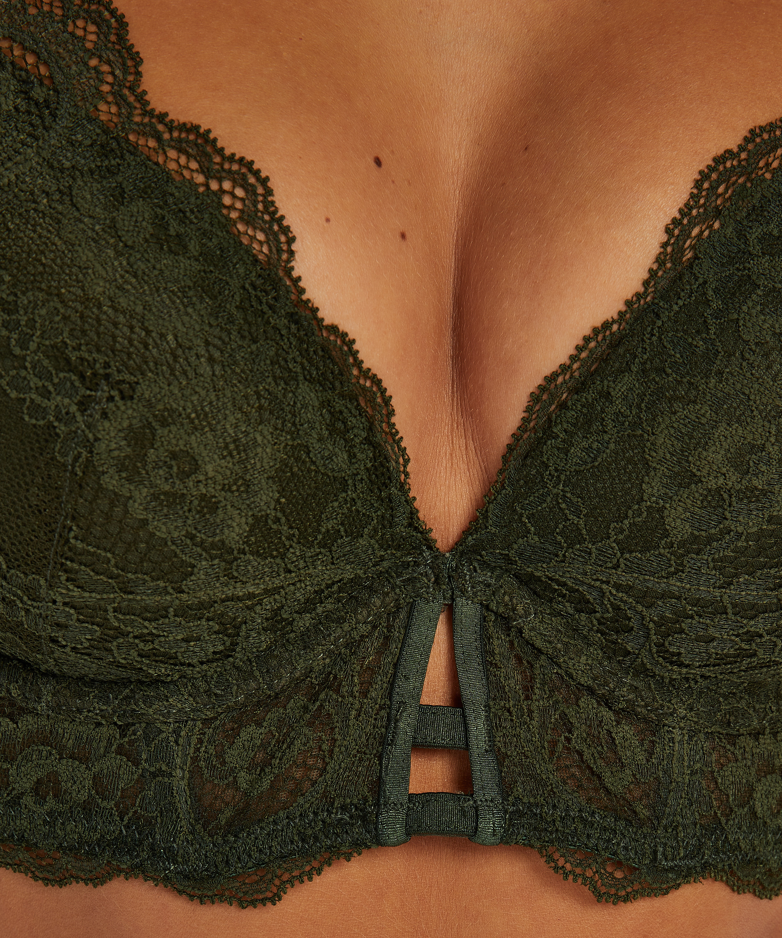 Sujetador longline de aros preformado Ollie, Verde, main