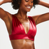 Top de bikini triangular Lola, Rojo
