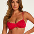 Top de bikini no preformado Lunares, Rosa