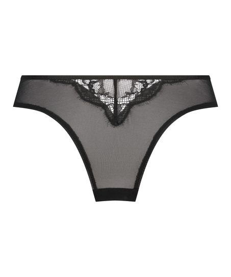 Braguita brasile&ntilde;a de pierna alta Elissa, Negro