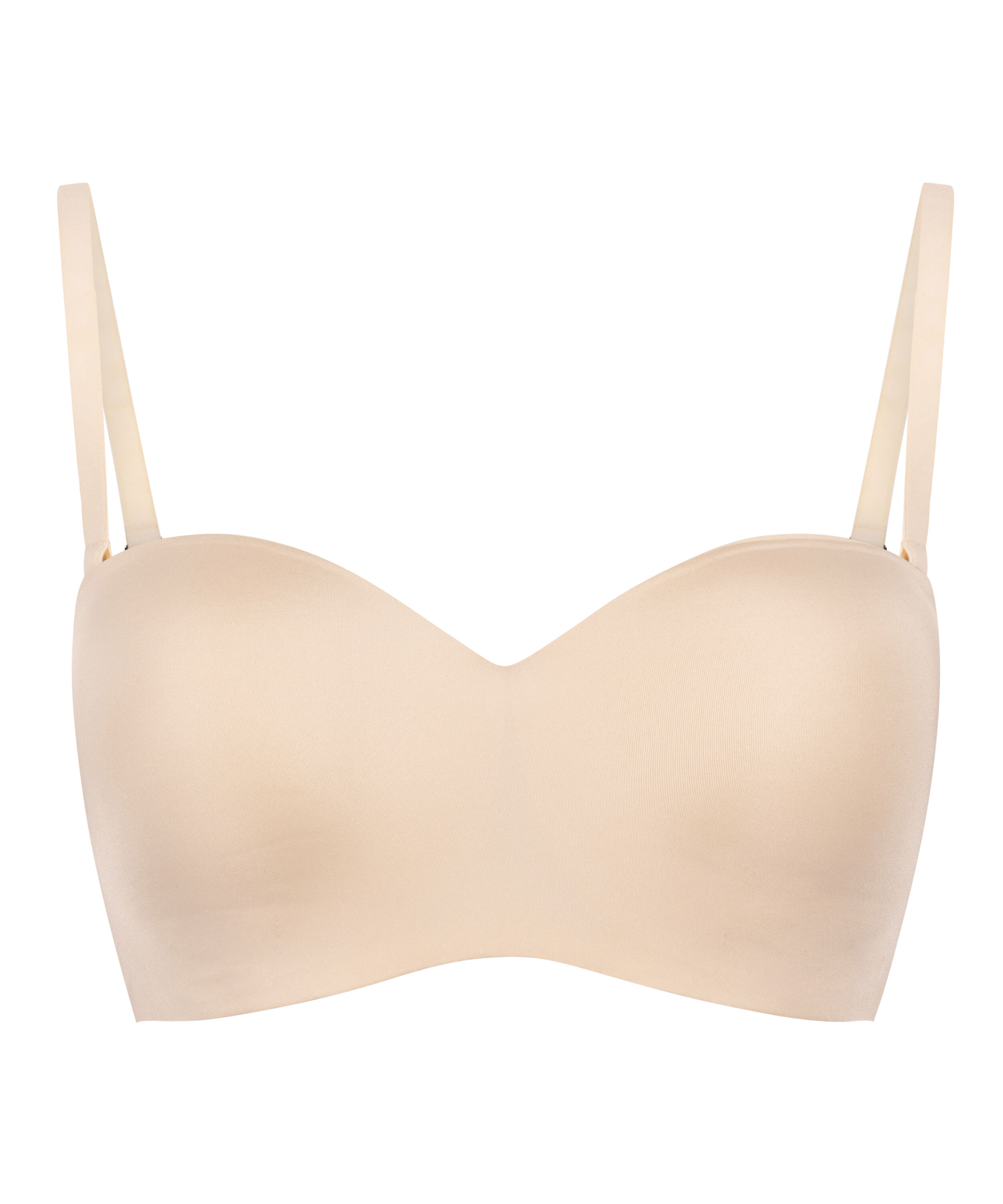 Sujetador push-up de aros sin tirantes y preformado Smooth, Beige