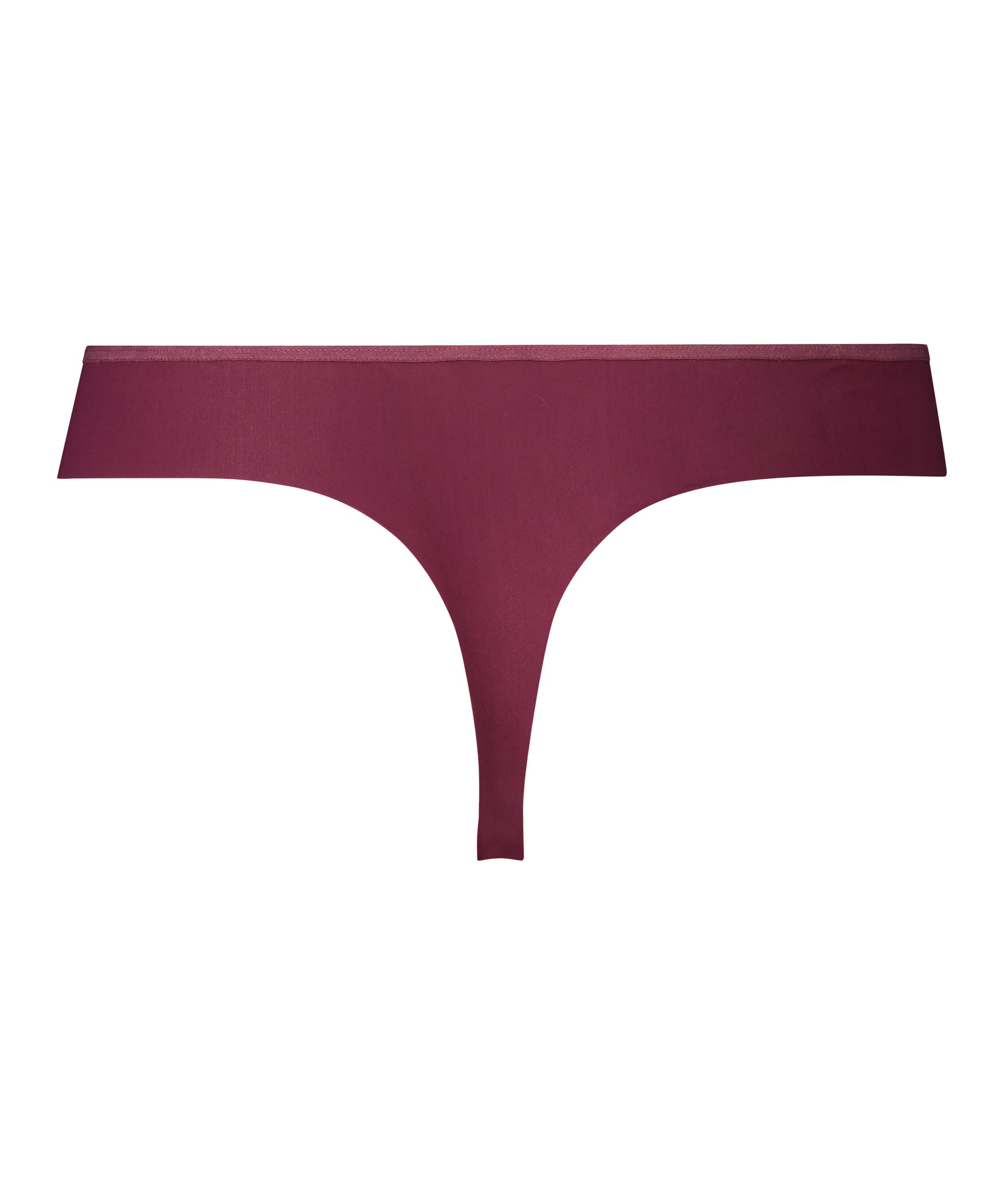 Tanga invisible rayas de malla, Rojo, main