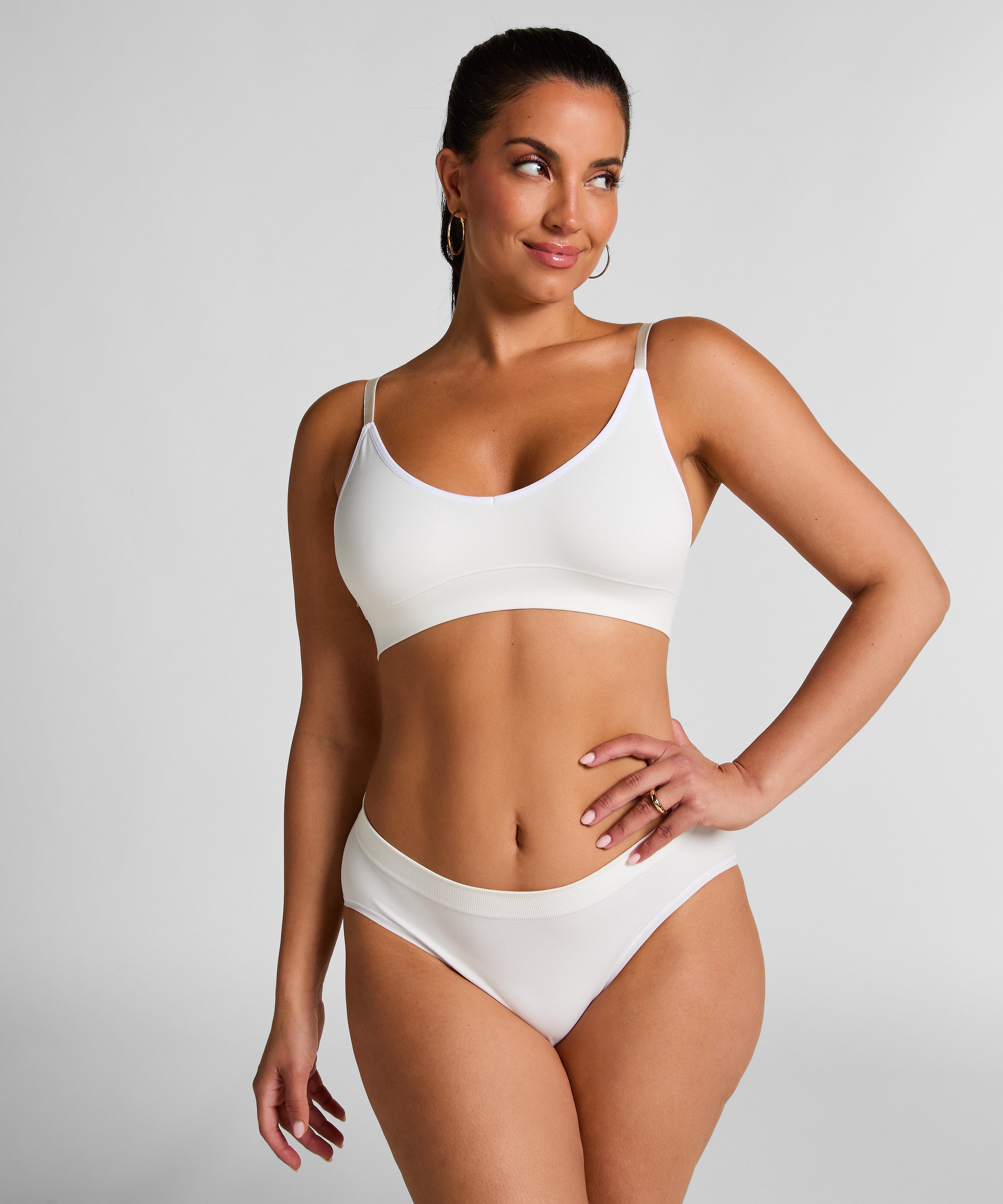 Bralette triangular Dide, Blanco, main