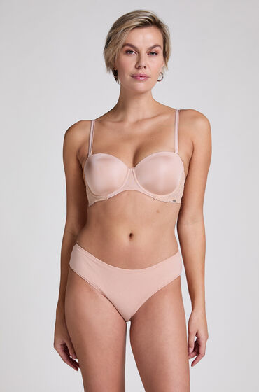 hunkemoller brasilena de algodon kira beige