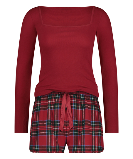 Conjunto de pijama Twill, Rojo