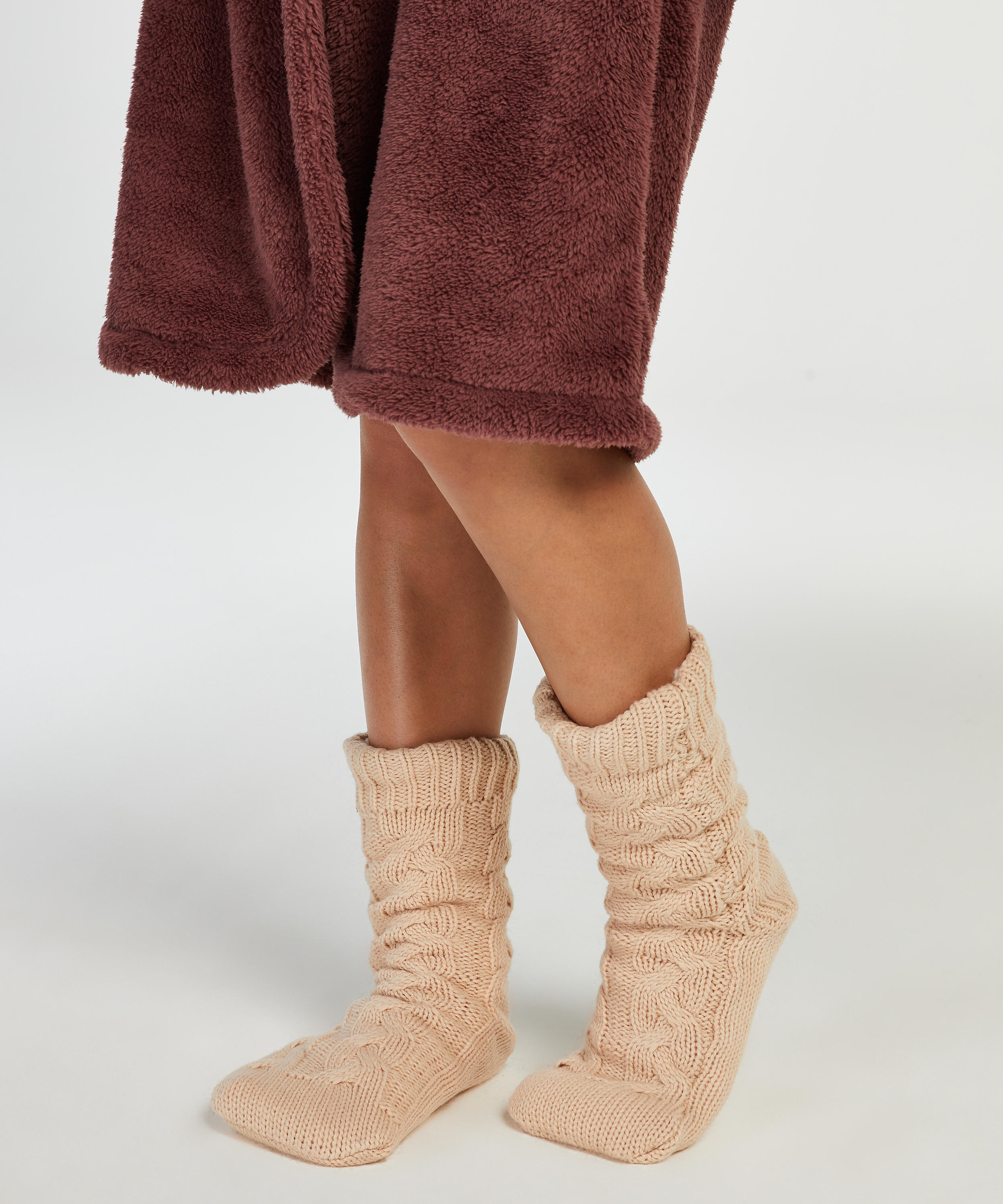 1 par de calcetines de punto, Blanco, main