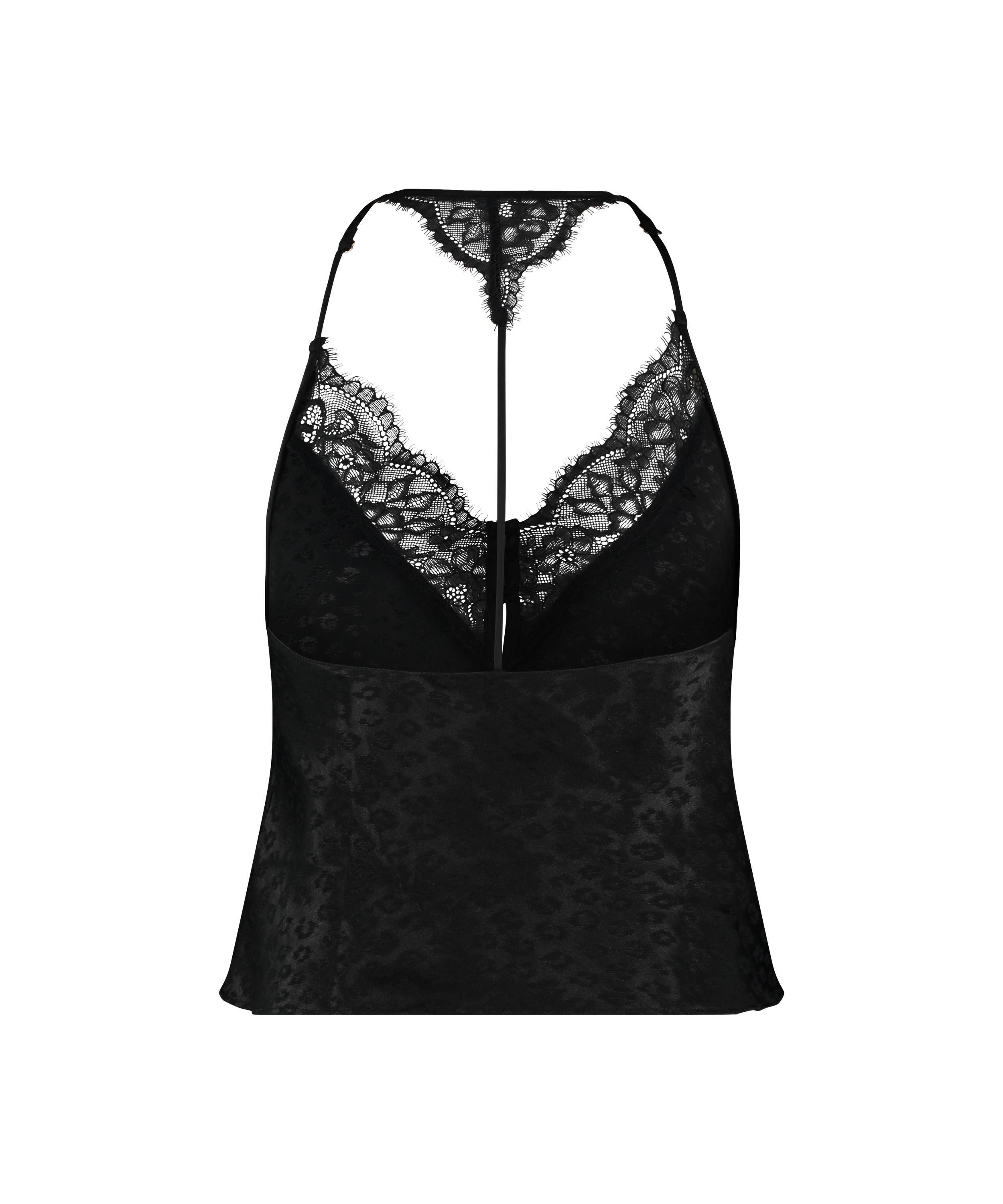 Camiseta top Leopard, Negro, main