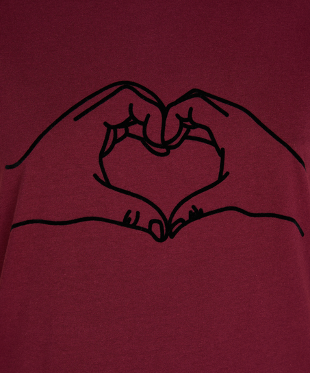 Camis&oacute;n de escote redondo, Rojo