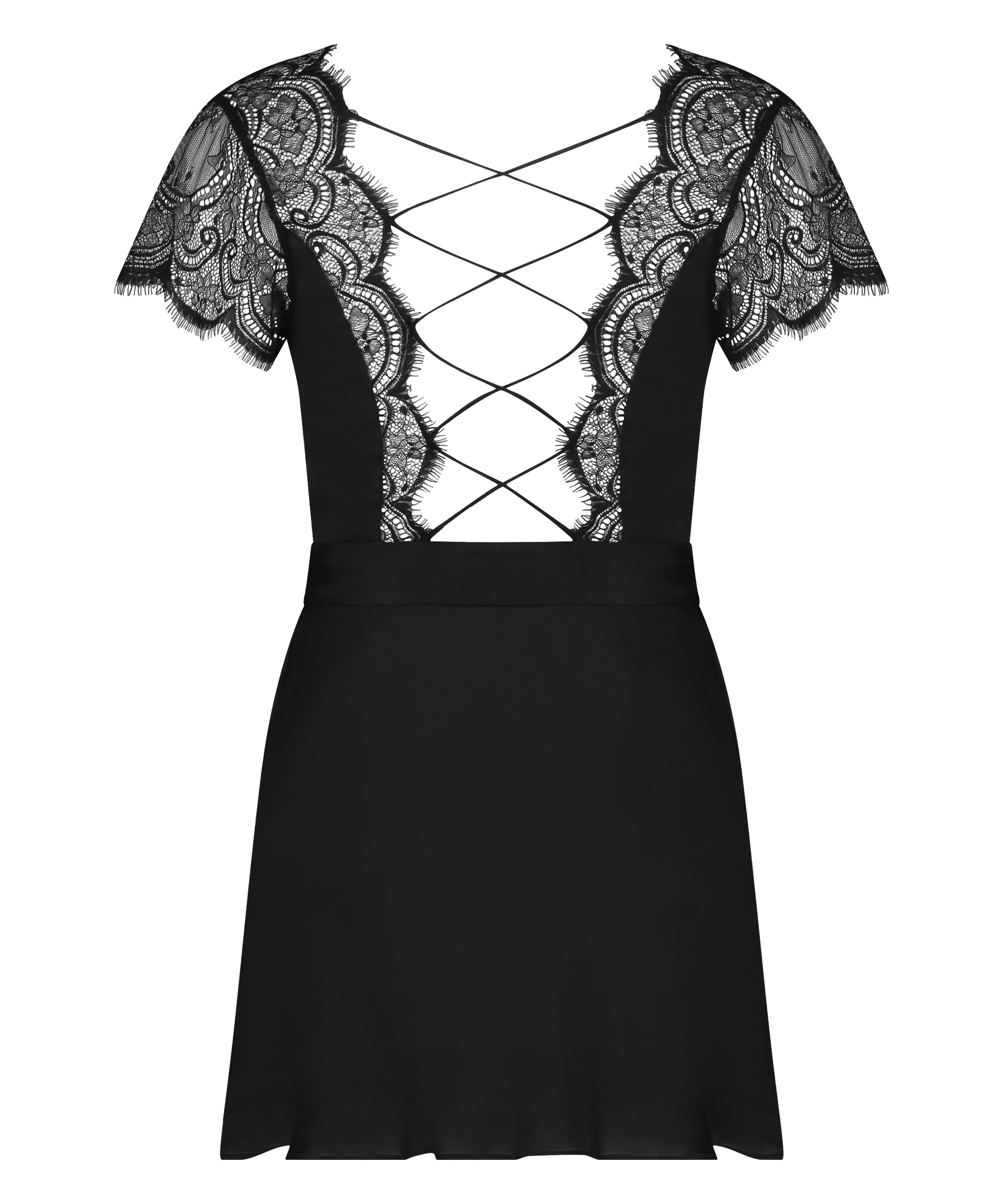 Kimono de satén Coco, Negro, main