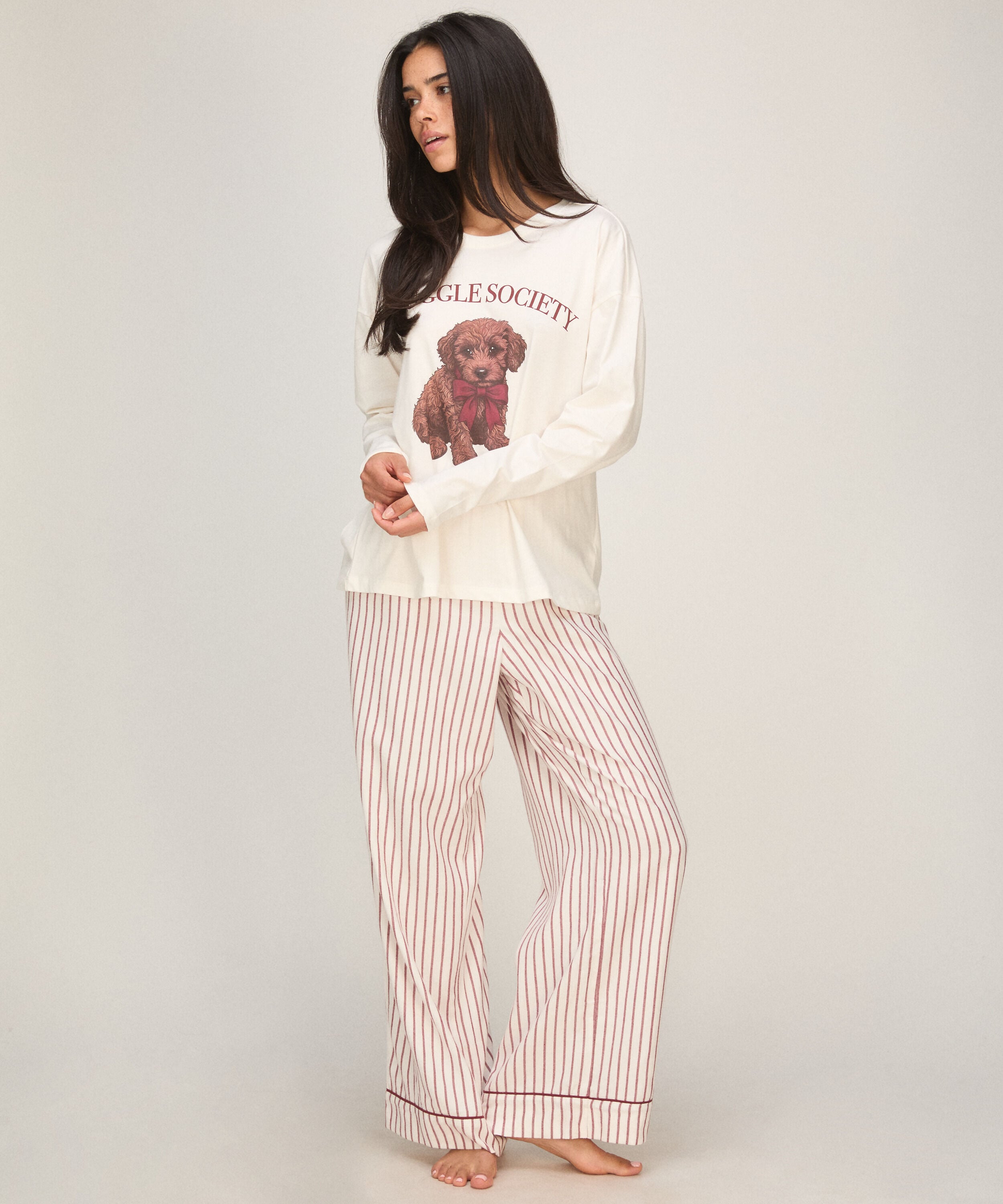 Pyjama Set Viscose, Blanco
