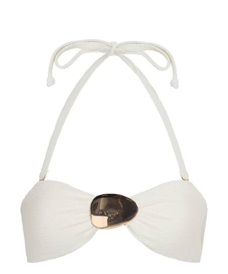 Top de bikini bandeau Cabo, Blanco