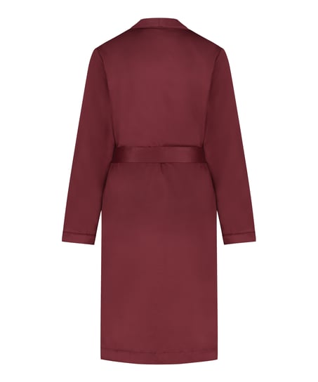 Albornoz de vellón y satén, Rojo