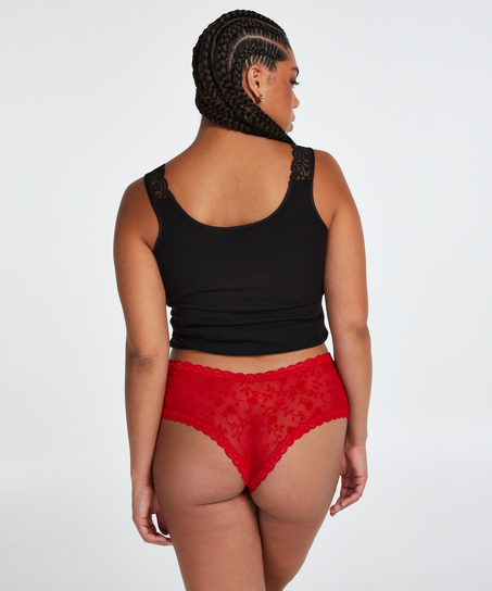 Brasileña en forma de V Curvy, Rojo