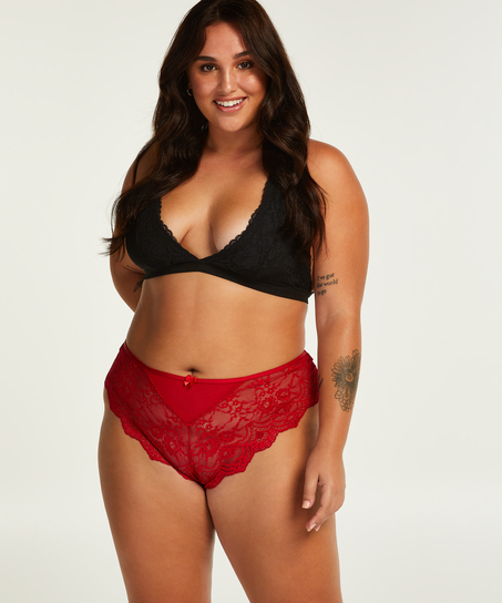 Brasileña de tiro alto Heather Curvy, Rojo