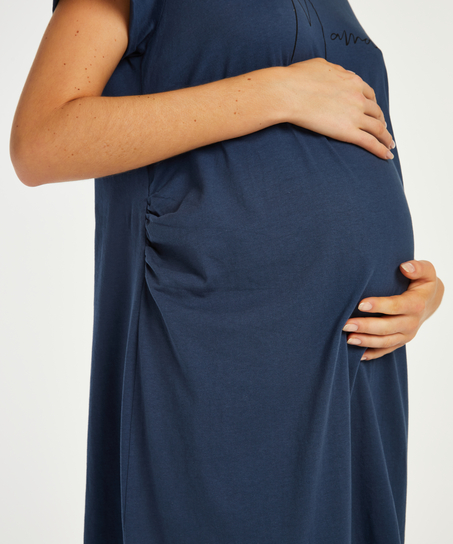 Camis&oacute;n premam&aacute; de manga corta, Azul