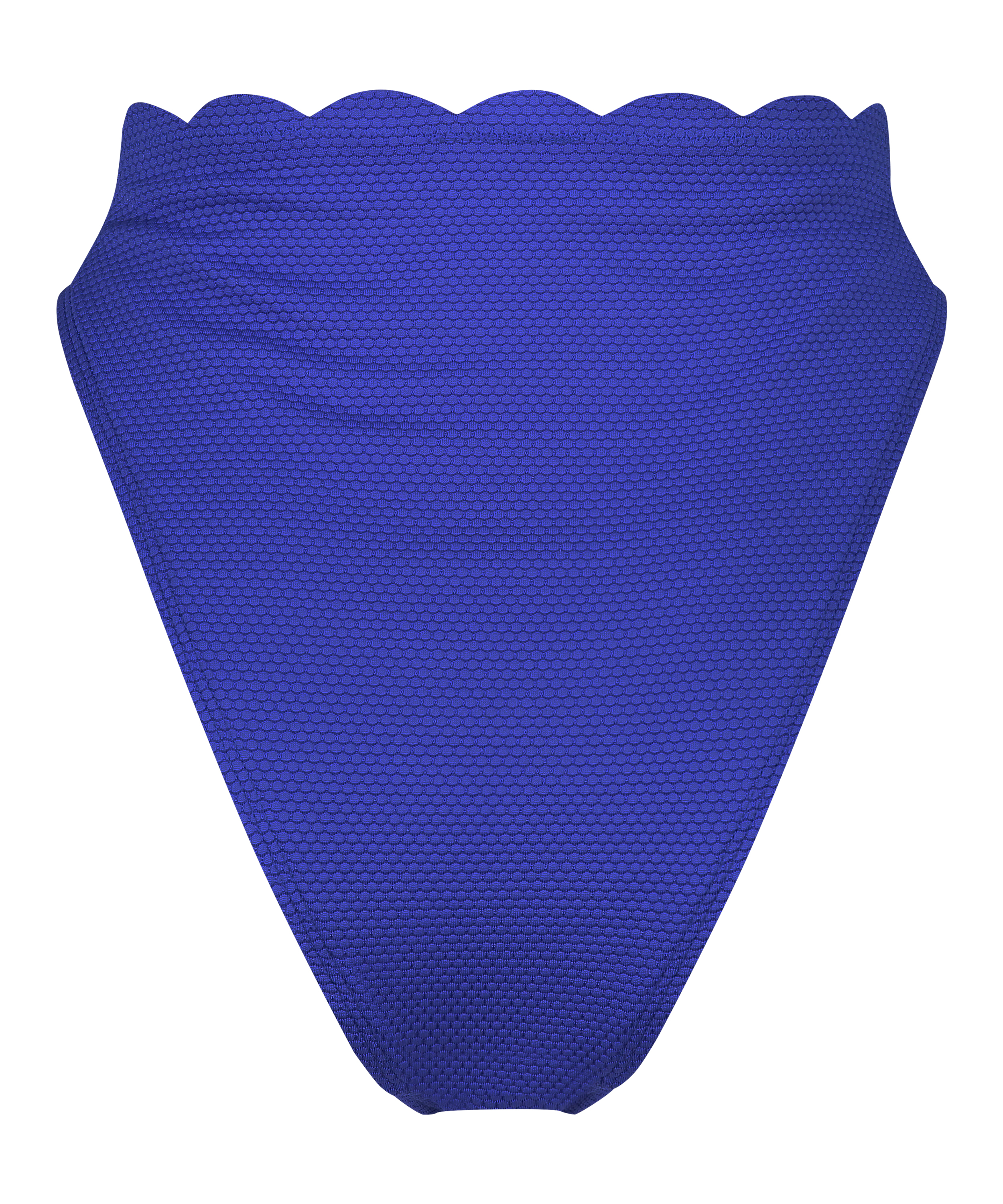 Braguita de bikini de tiro alto Scallop, Azul, main