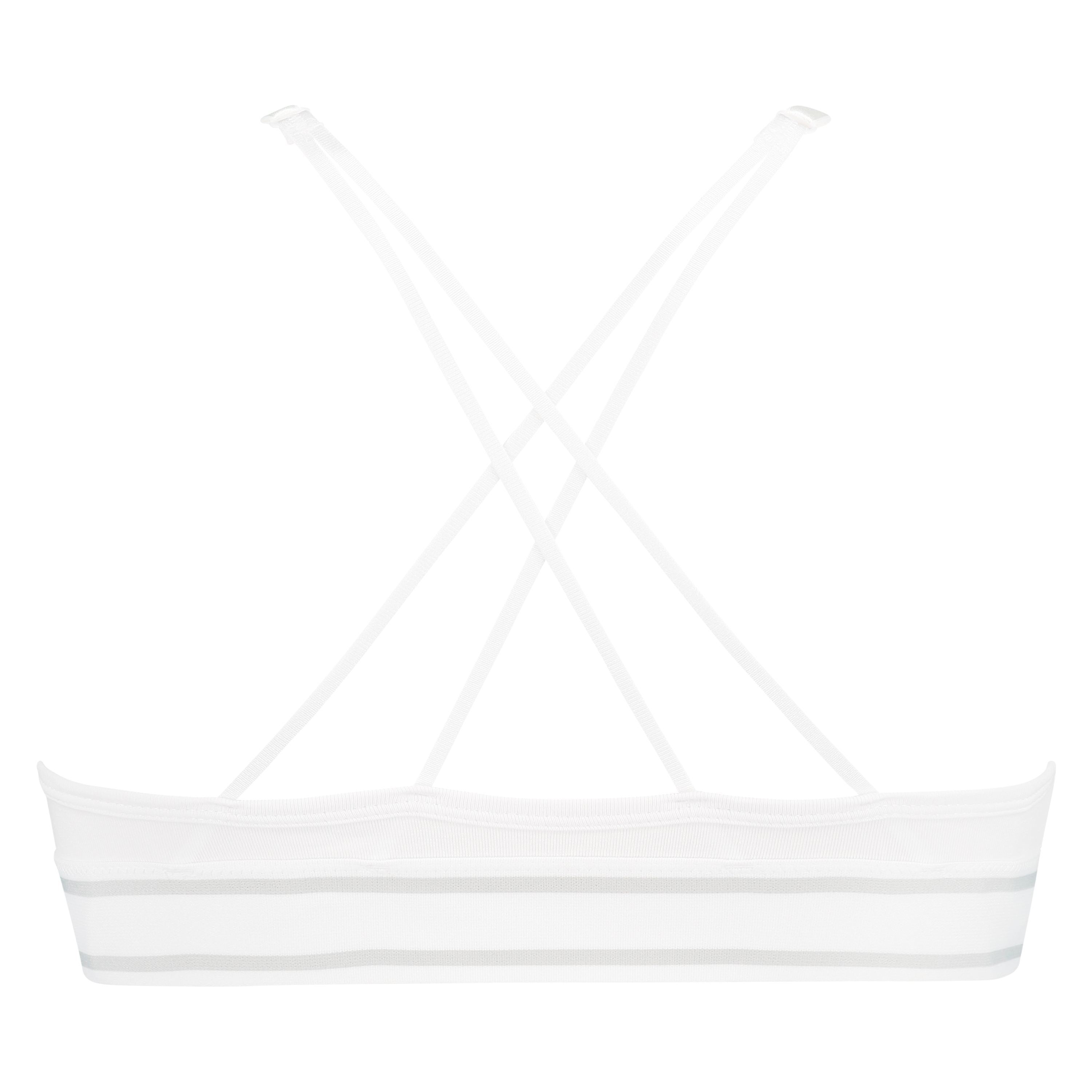 Bralette triangular preformada de algod&oacute;n Casey, Blanco, main