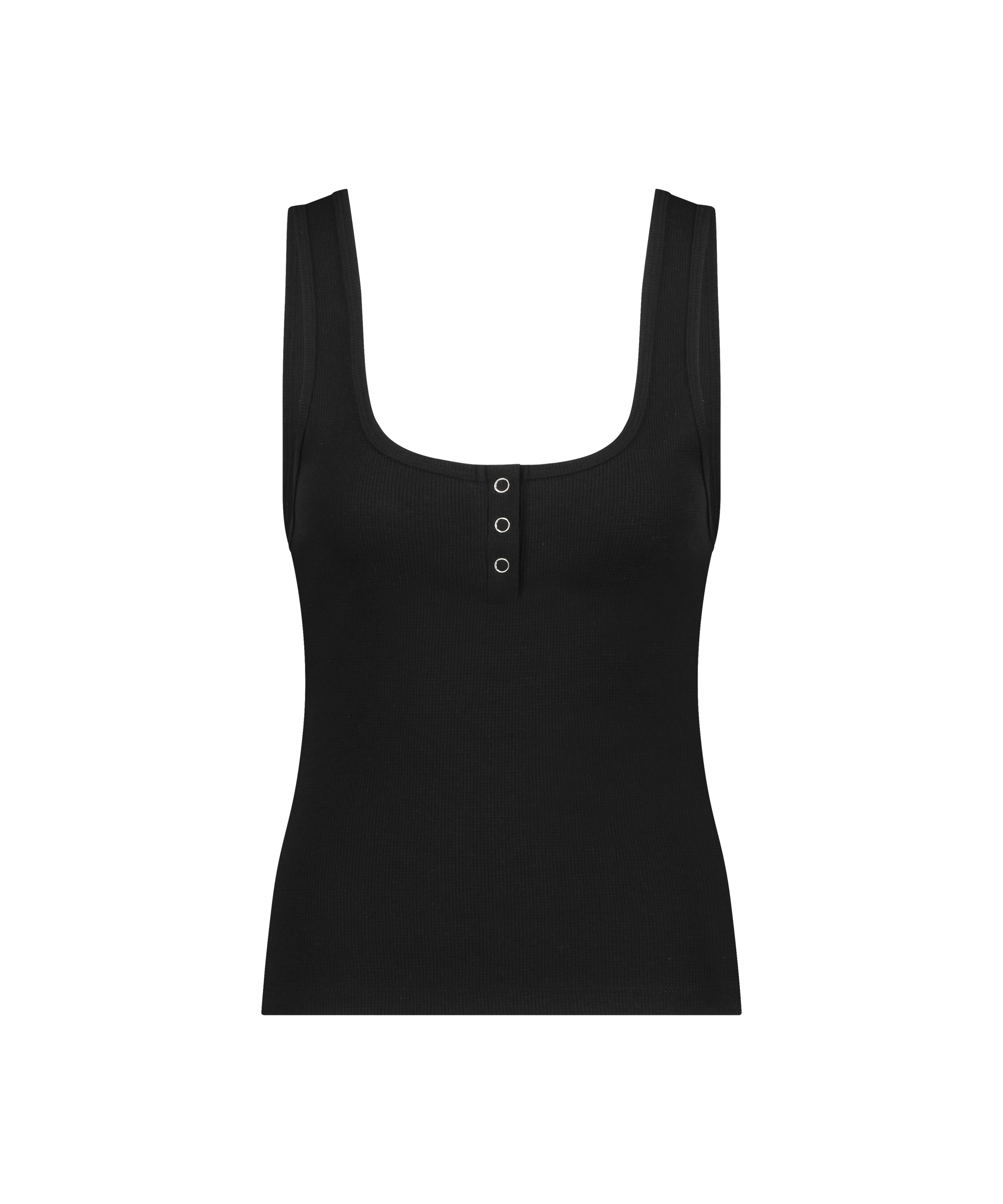 Top de manga larga Waffle, Negro, main