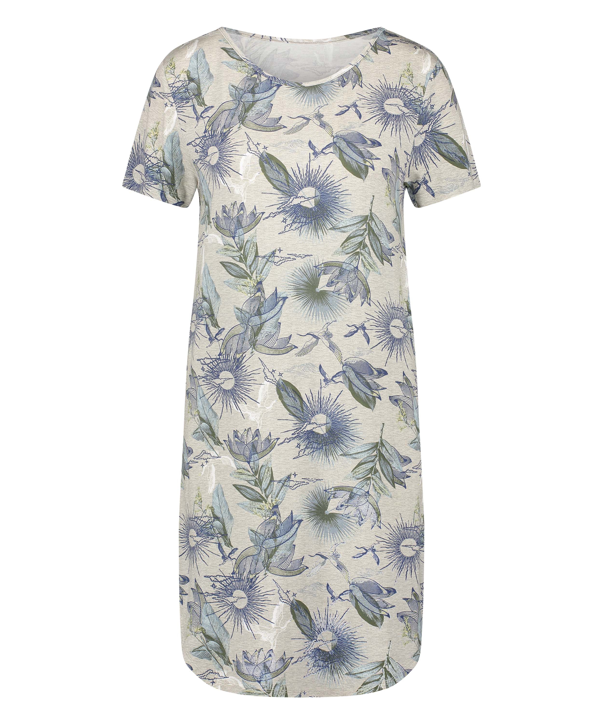 Camis&oacute;n de punto de manga corta, Beige, main