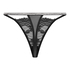 Tanga de pernera alta Odette, Negro