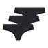 Lote de 3 braguitas brasileñas invisibles, Negro