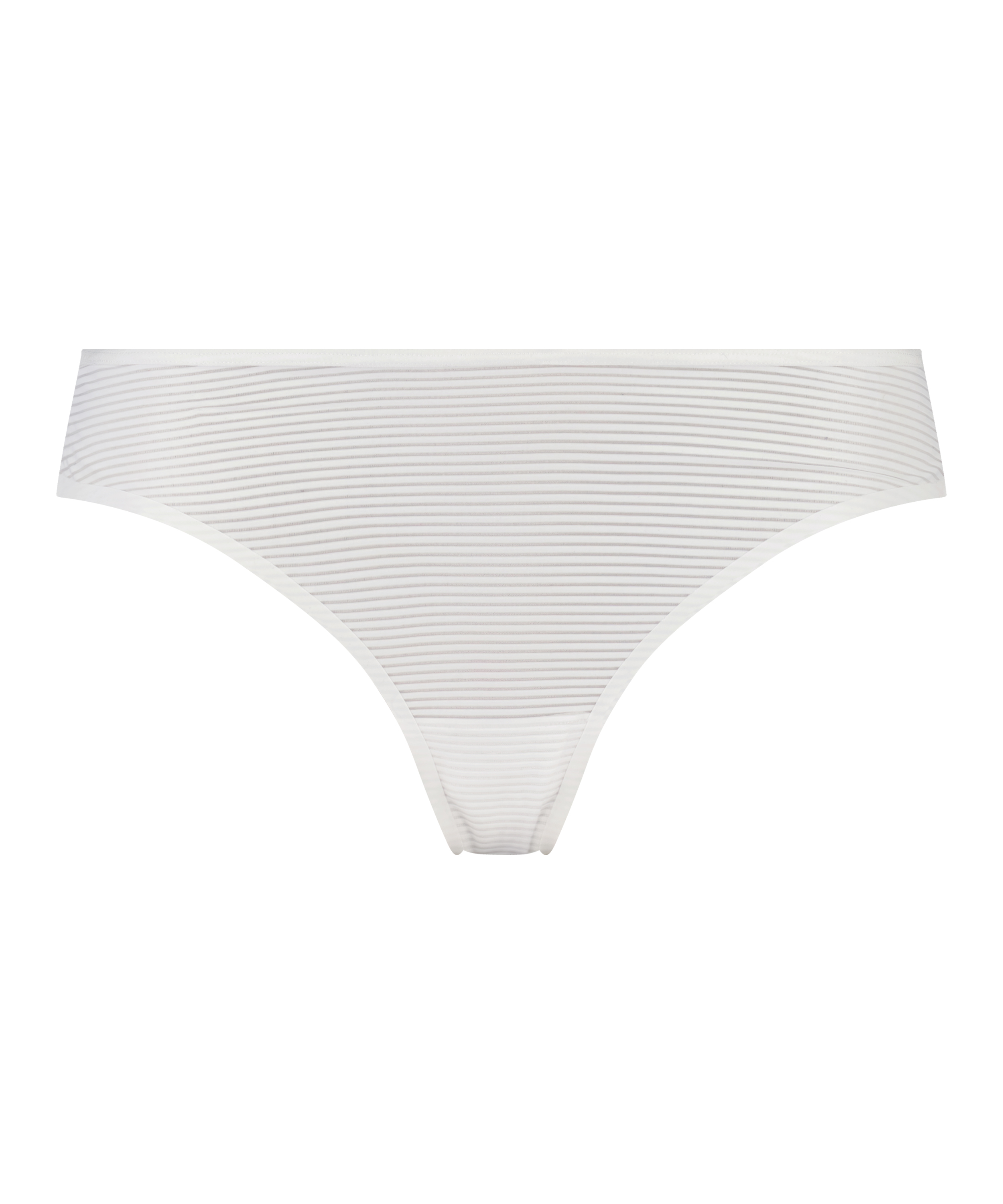 Tanga invisible Stripe mesh, Blanco, main