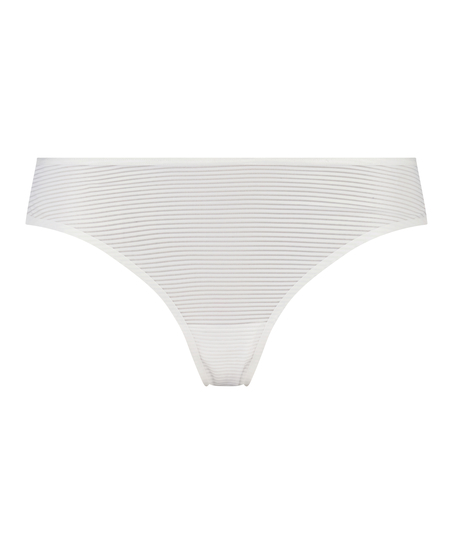 Tanga invisible Stripe mesh, Blanco