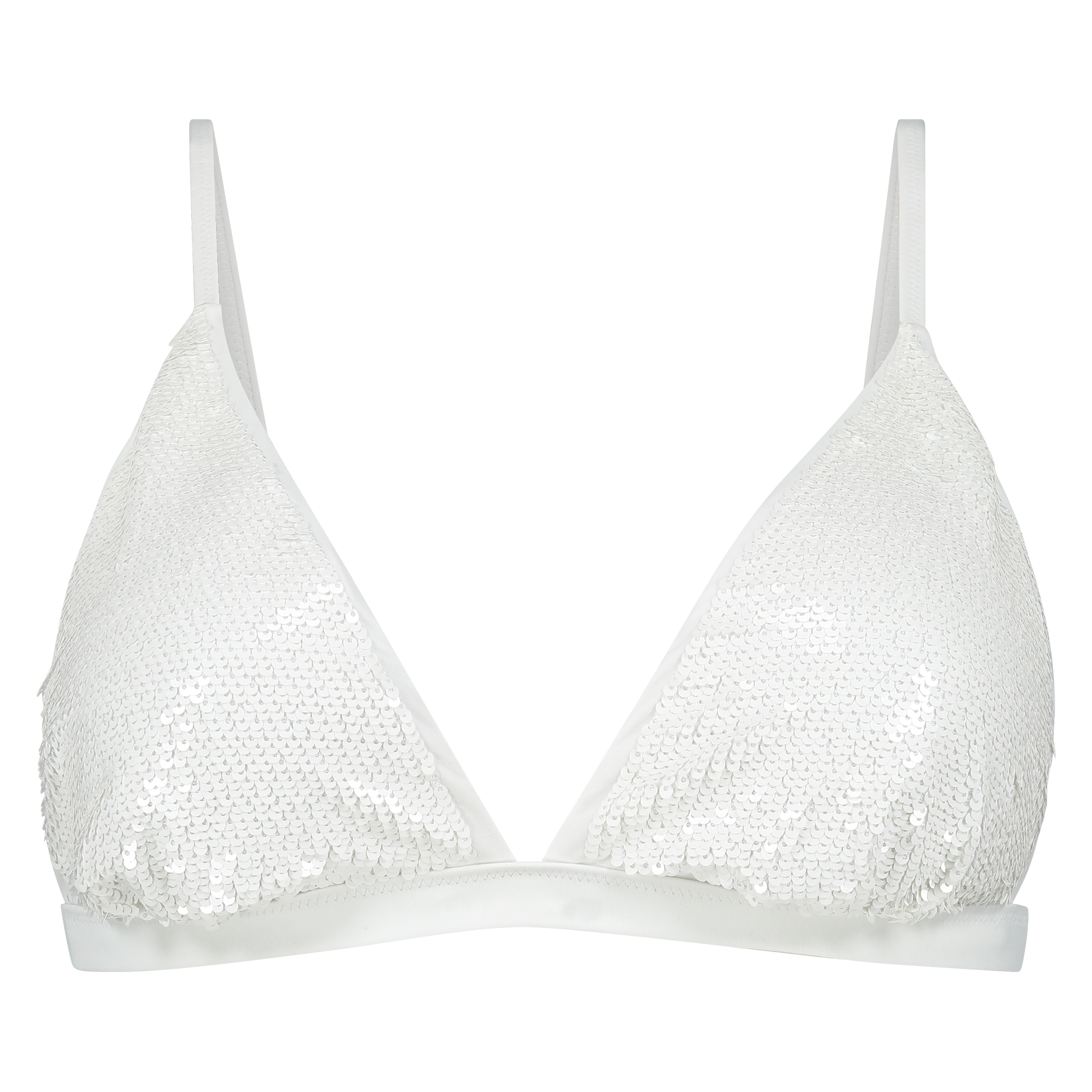Top de bikini triangular Pride, Blanco, main