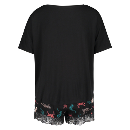 Conjunto de pijama corto, Negro