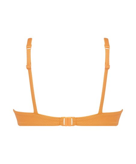 Top de bikini de aros no preformado Scallop, Naranja