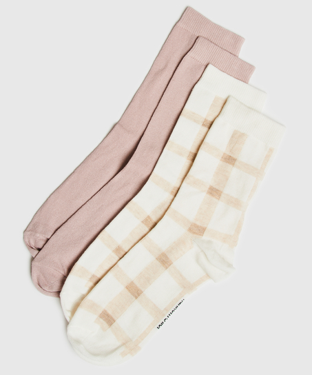 2 Pares Calcetines Algodón, Negro