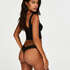 Tanga invisible Lace back, Negro