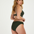 Top de bikini con aros preformado Scallop Glam, Verde