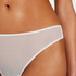 Tanga invisible Stripe mesh, Blanco