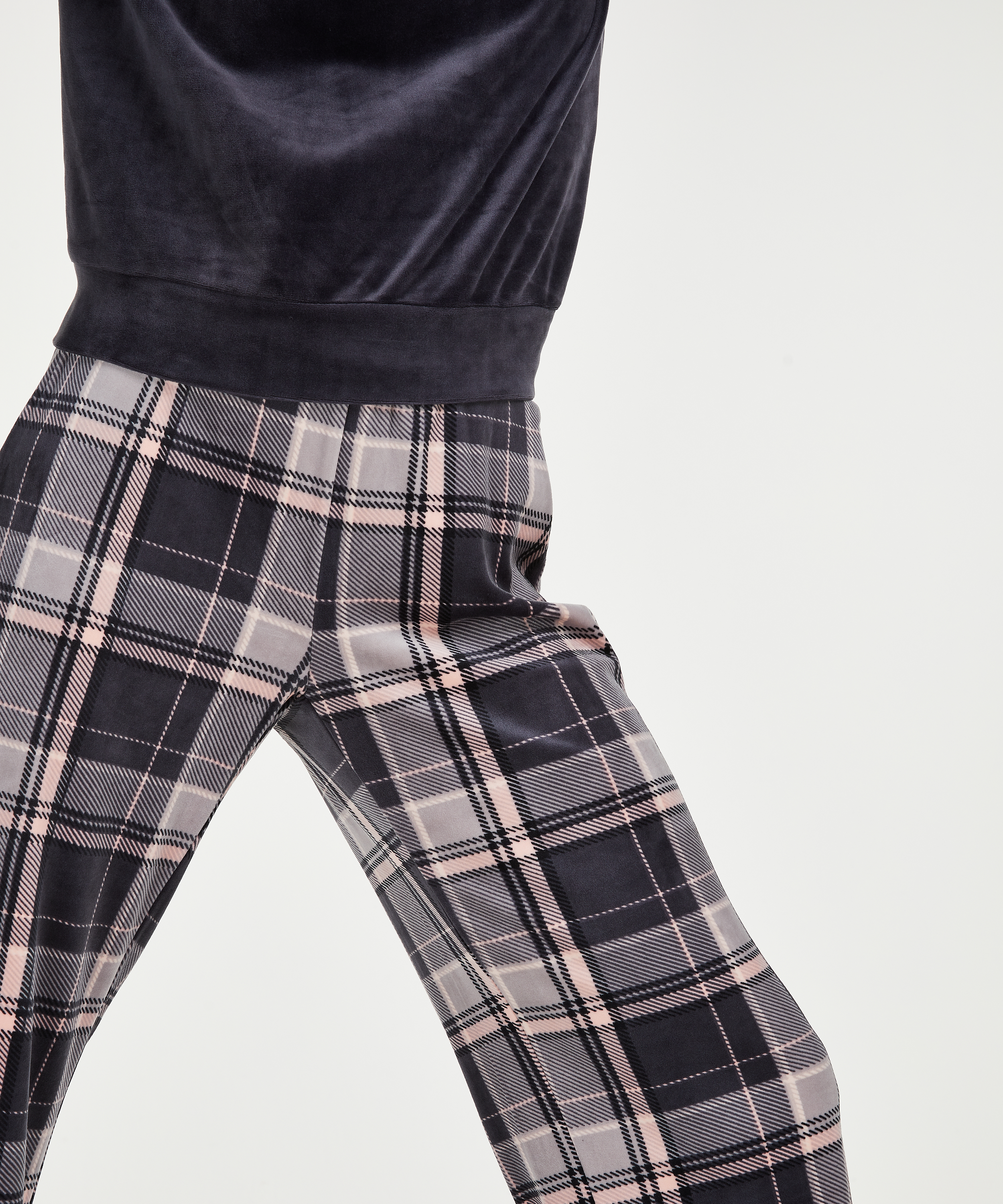 Conjunto de pijama de terciopelo, Gris, main