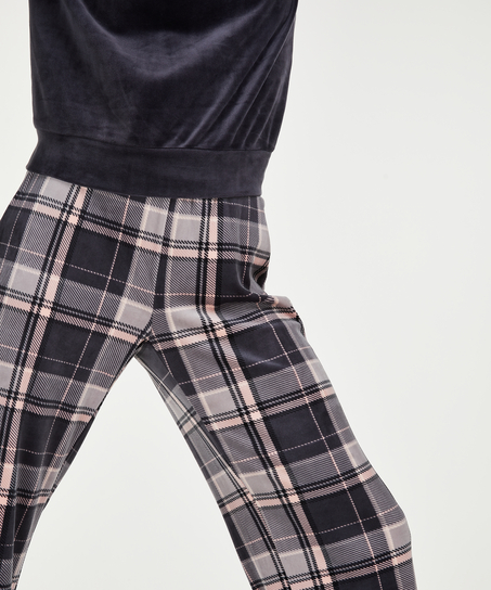 Conjunto de pijama de terciopelo, Gris