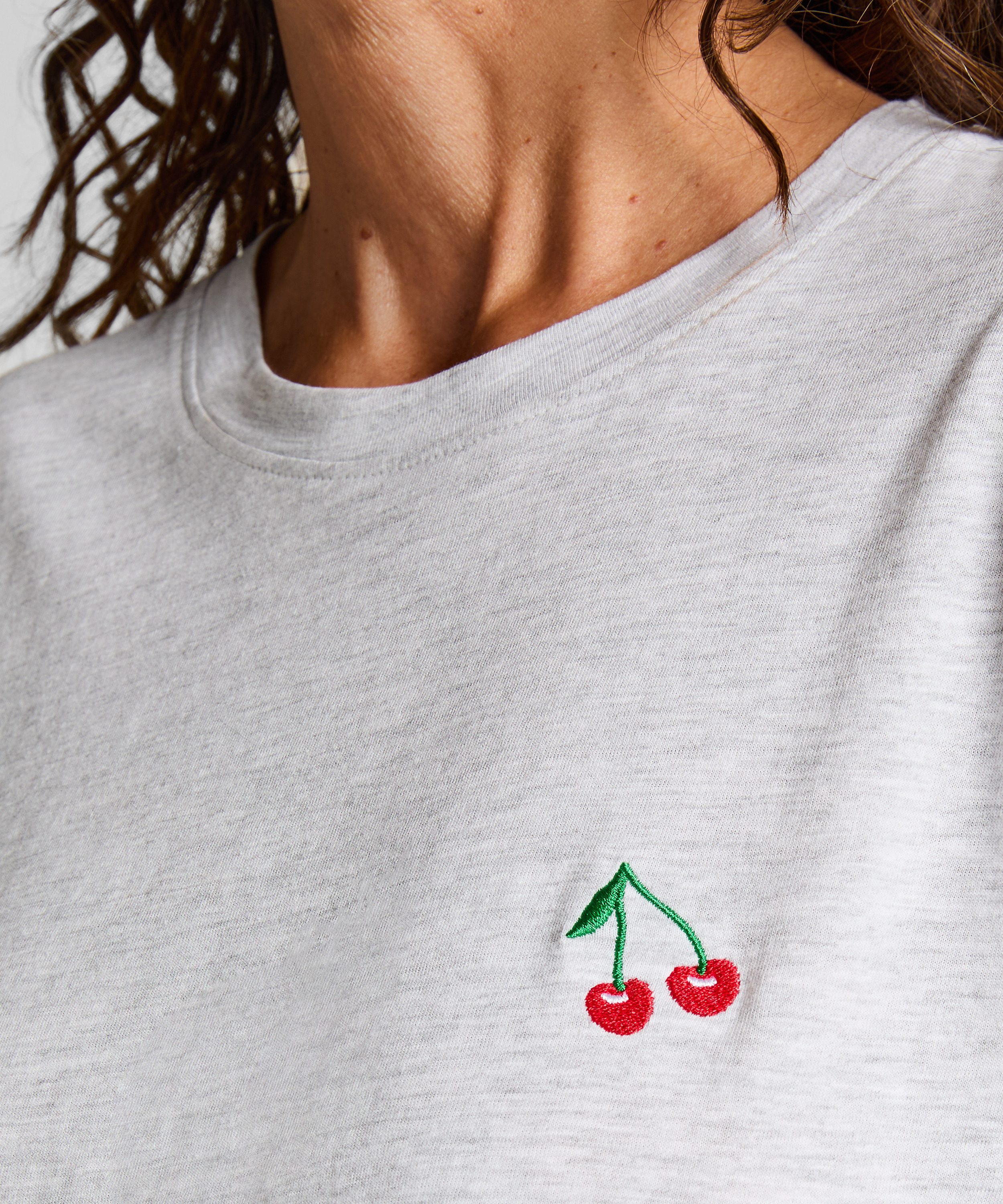 Conjunto de Pijama de Algodón, Gris, main