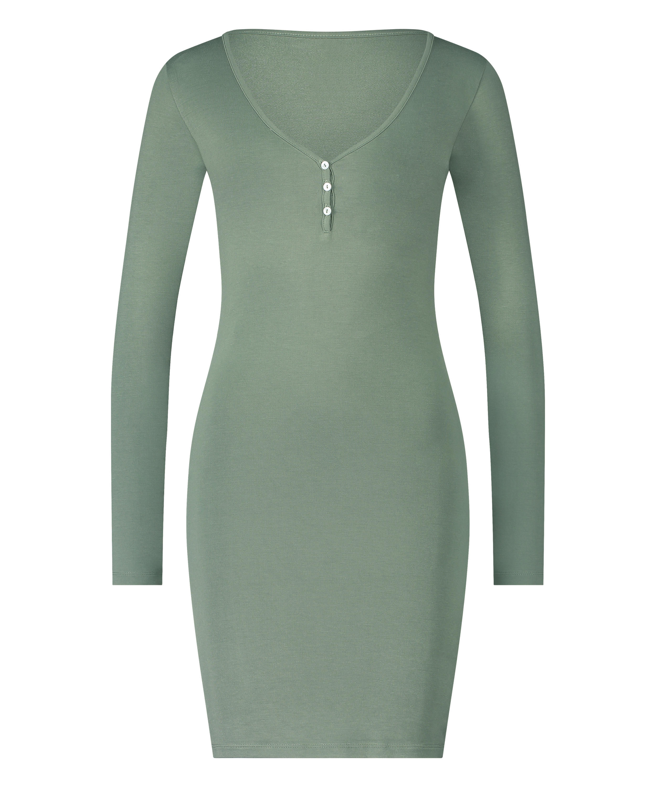 Camisa de dormir Henley, Verde, main