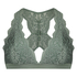 Bralette de estilo halter con espalda cruzada, Verde