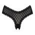 Brasileña en forma de V burn-out mesh, Negro