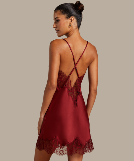 Vestido lencero Valerie, Rojo