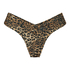Braguita de bikini de tiro alto Leopard, marrón