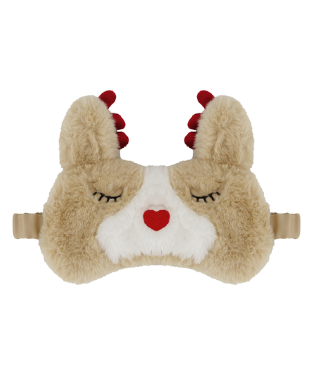 Antifaz Fake Fur, Beige