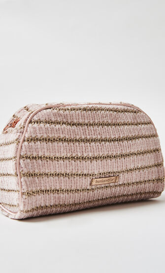 Neceser de maquillaje Chenille, Rosa