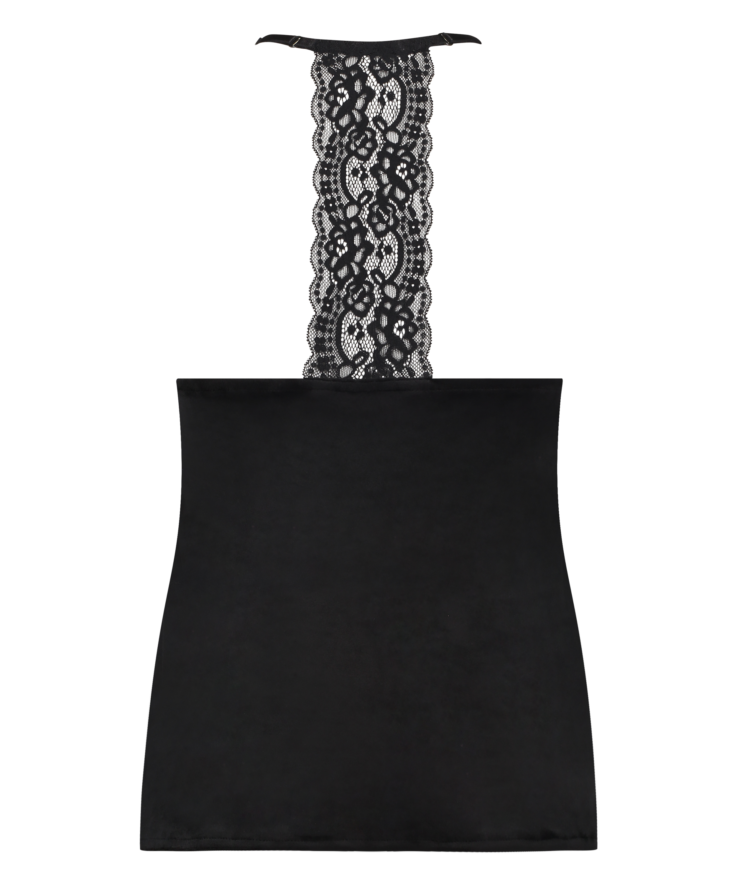 Top Velours Lace, Negro, main