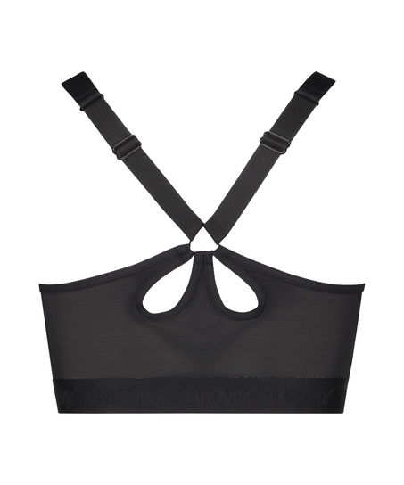 HKMX Sujetador deportivo The Pro Level 3, Negro