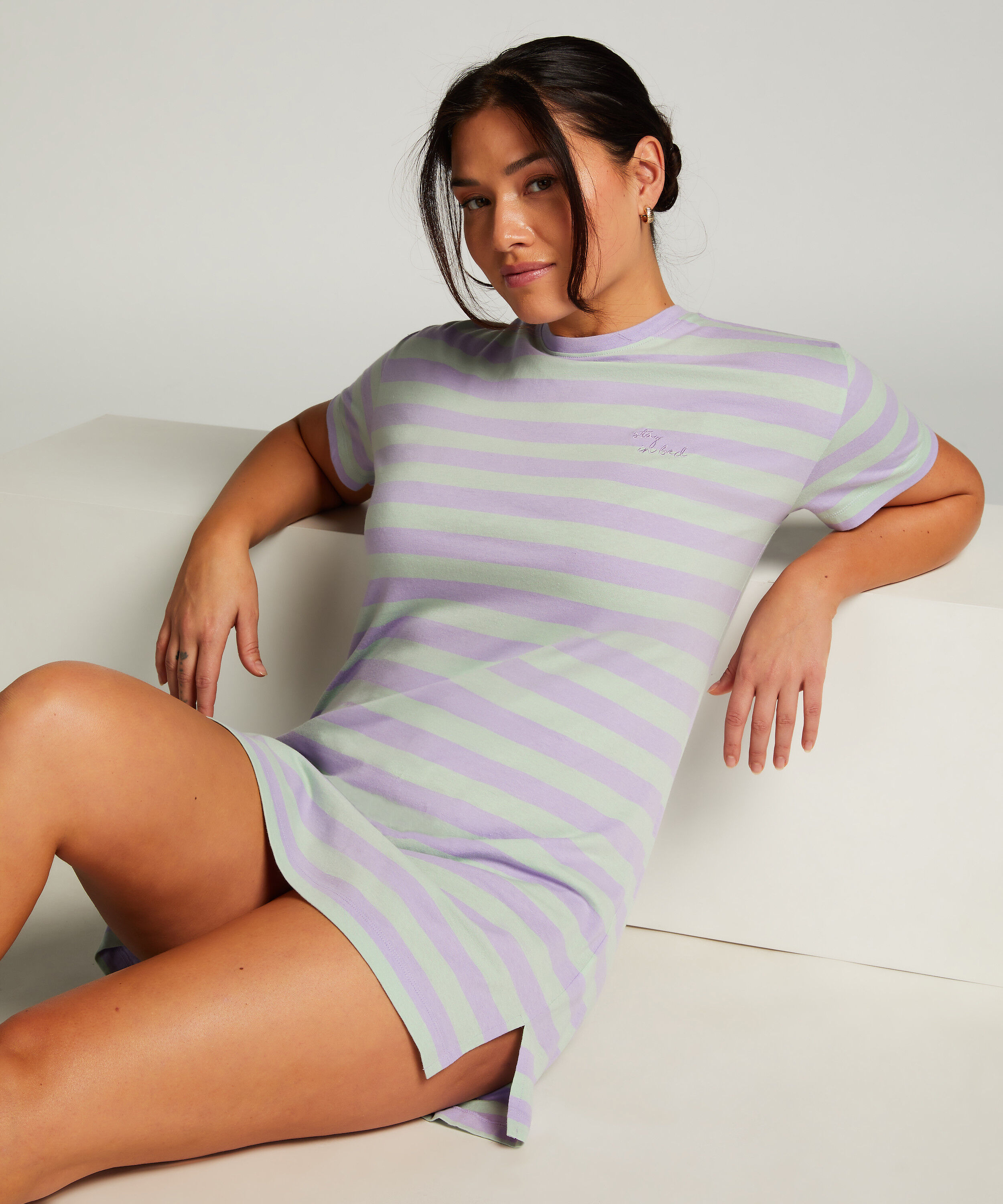 Camisón de escote redondo, Verde