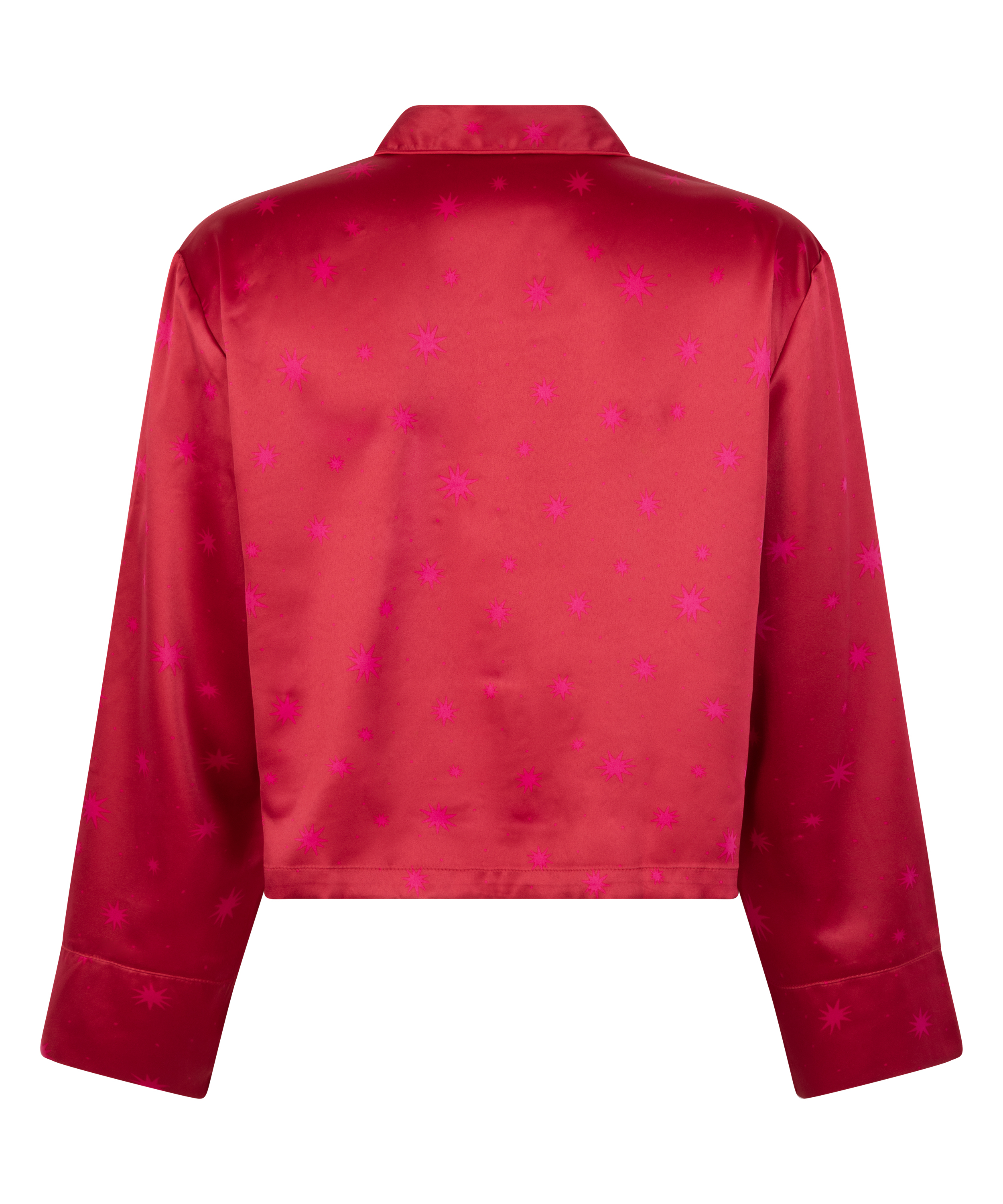 Chaqueta de manga larga y satén, Rojo, main